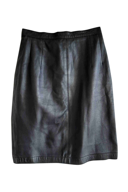 Leather mini skirt