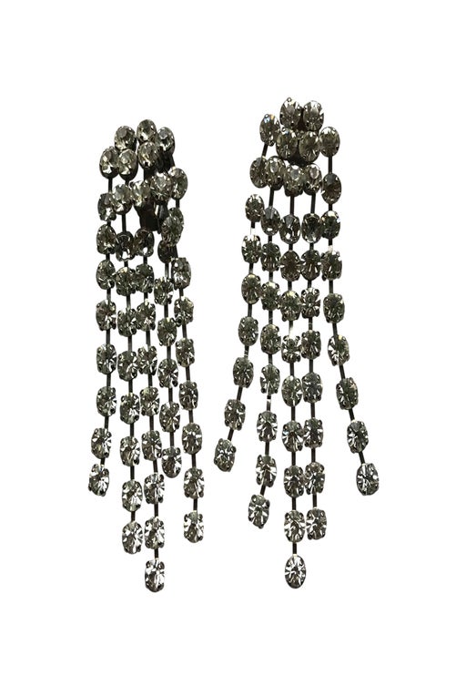 Rhinestone clip earrings