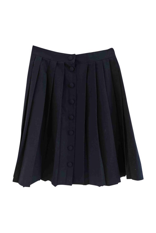 Buttoned pleated skirt