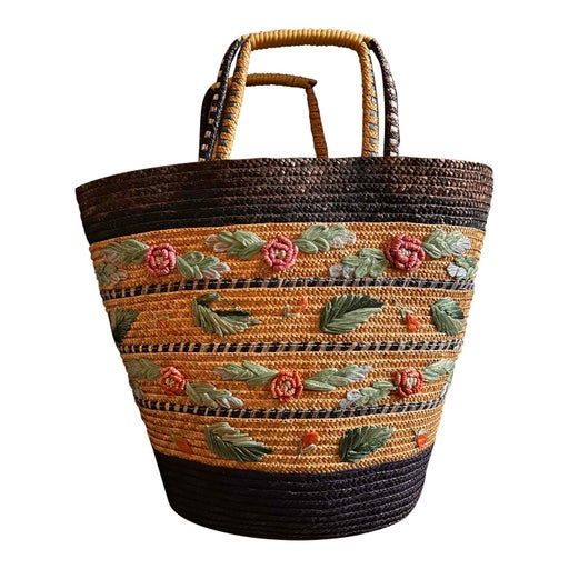 Embroidered Flower Basket