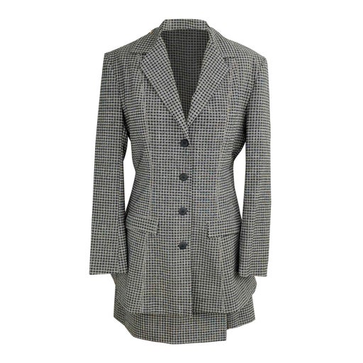 Checked skirt suit