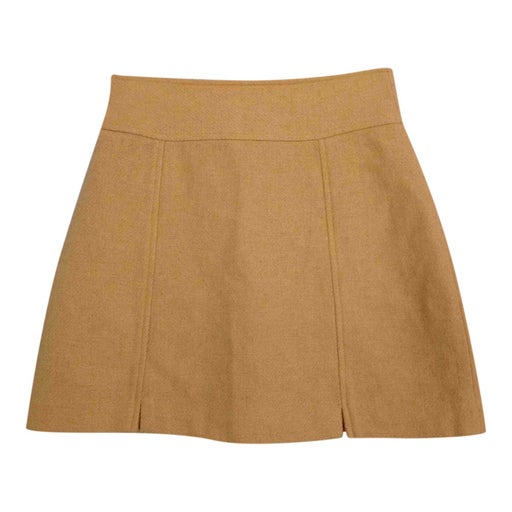 yellow mini skirt