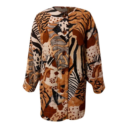 Printed quilted jacket
