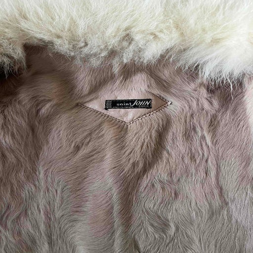 Powder pink leather trench coat