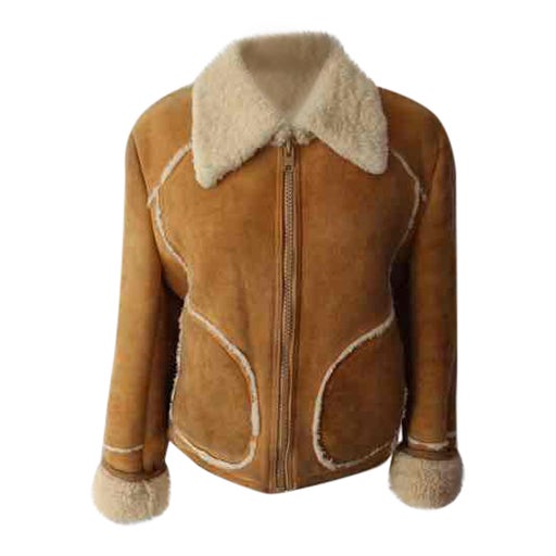 Manteau en peau lainée