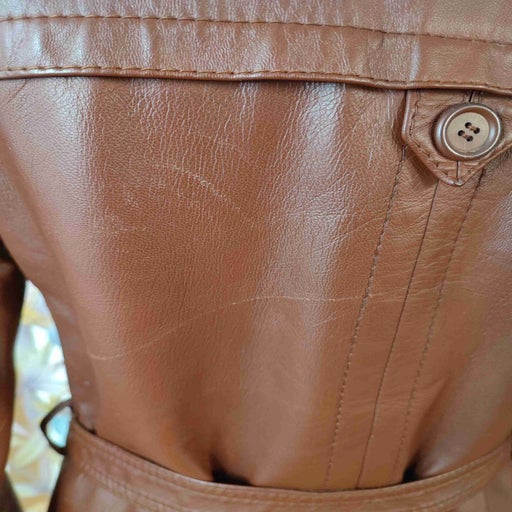 Leather trench coat