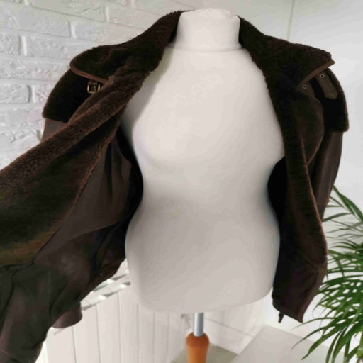 Manteau en cuir et daim 