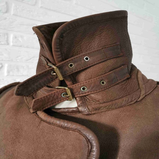 Manteau en cuir et daim 