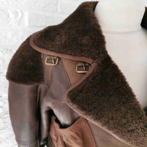 Manteau en cuir et daim 