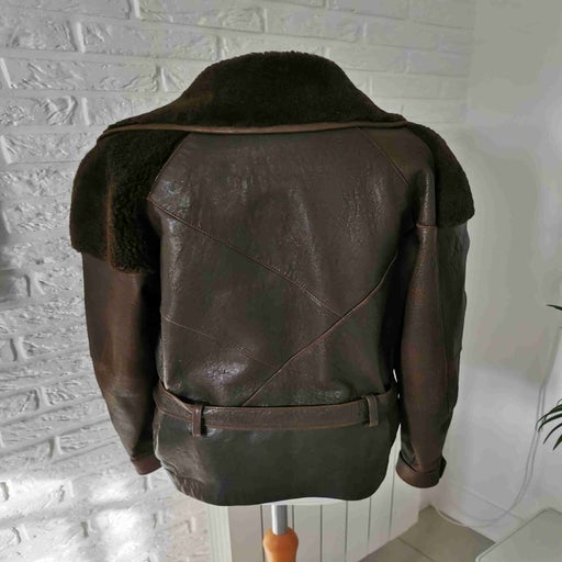 Manteau en cuir et daim 