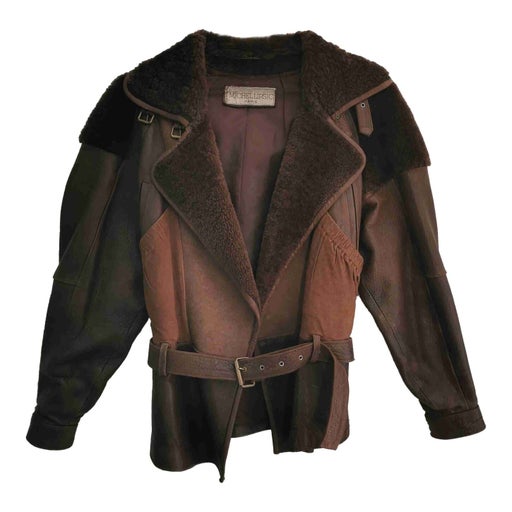 Manteau en cuir et daim 