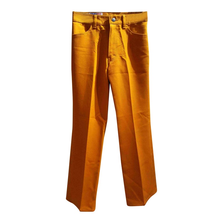 Orange straight jeans