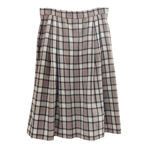 Wool tartan skirt