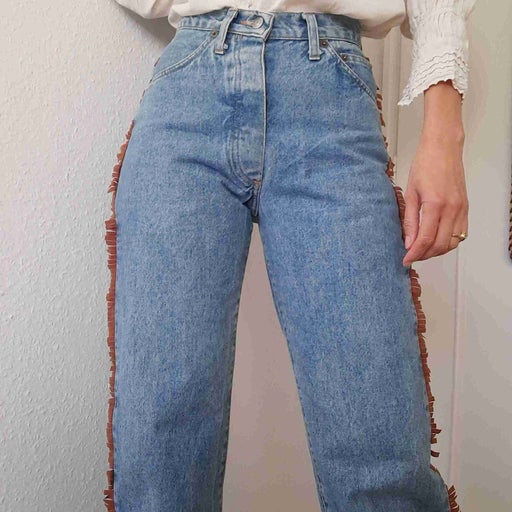 Fringed jeans
