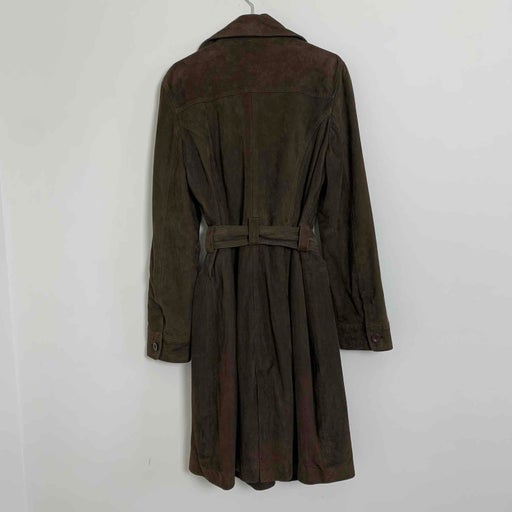 Leather trench coat