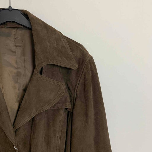 Leather trench coat