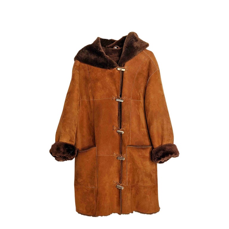 Shearling duffle coat