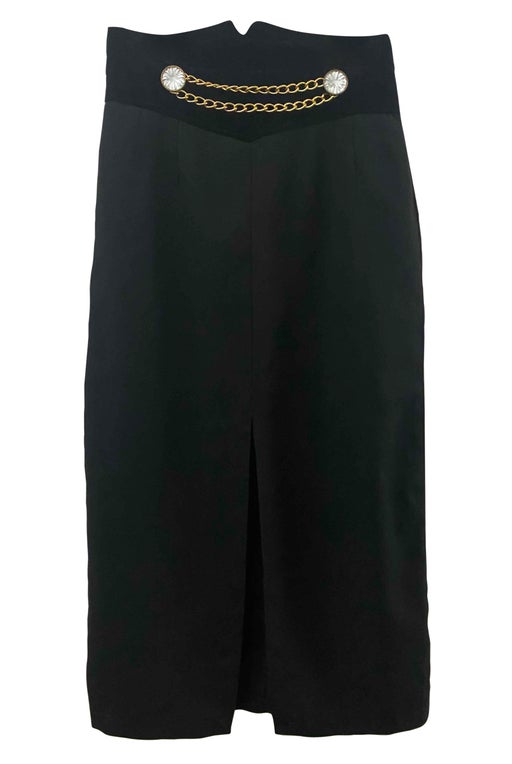 70's black skirt