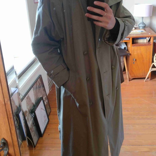 Khaki trench coat