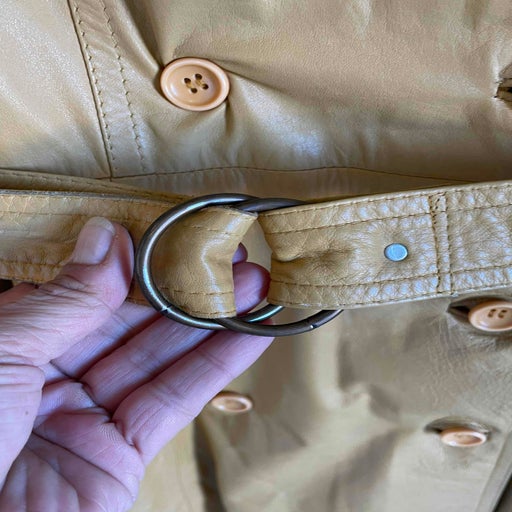 Leather trench coat