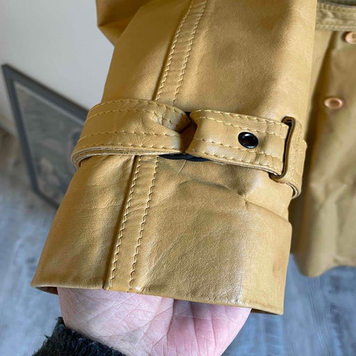 Leather trench coat