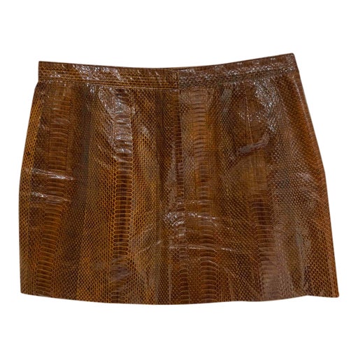 Exotic leather miniskirt