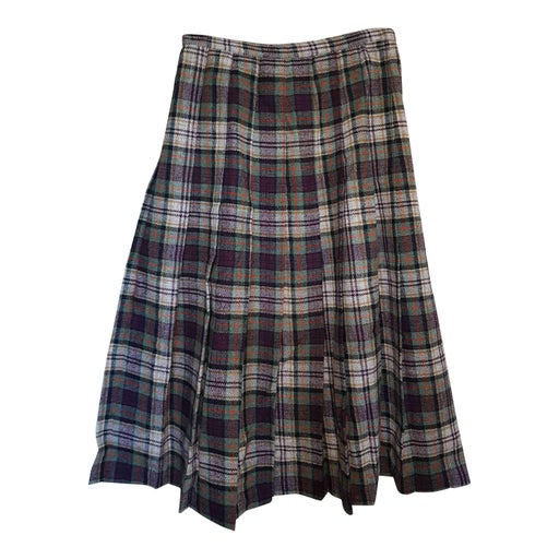 Wool tartan skirt