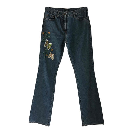 Embroidered straight pants
