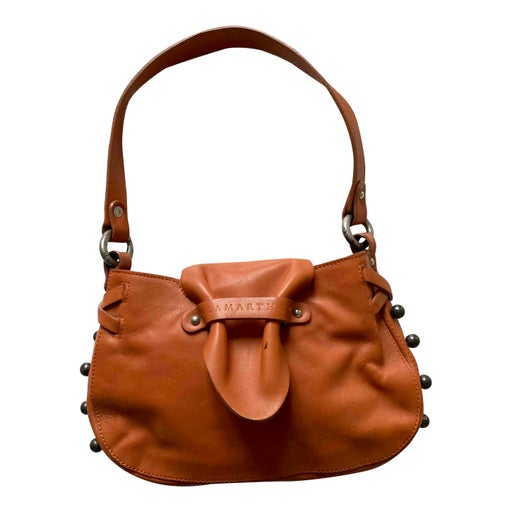 Leather baguette bag