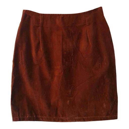 Velvet mini skirt