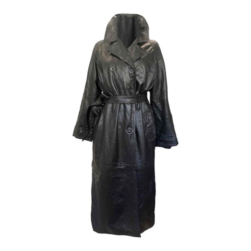 Leather trench coat