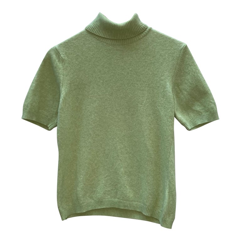 Col roulé vert pastel