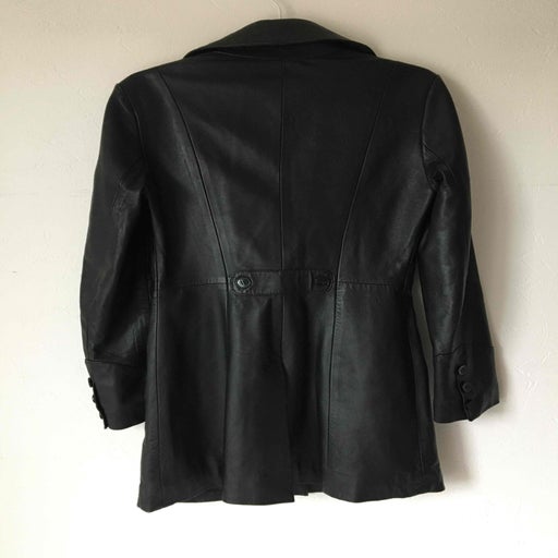 Leather trench coat