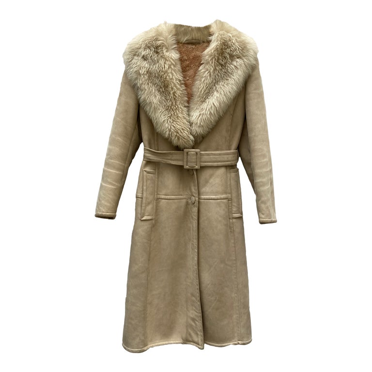 Manteau en peau lainée