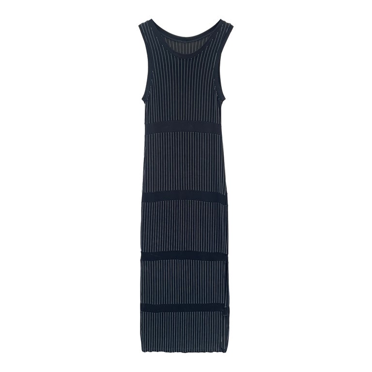Robe longue à rayures