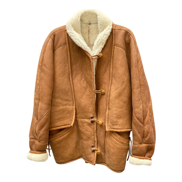 Manteau en peau lainée