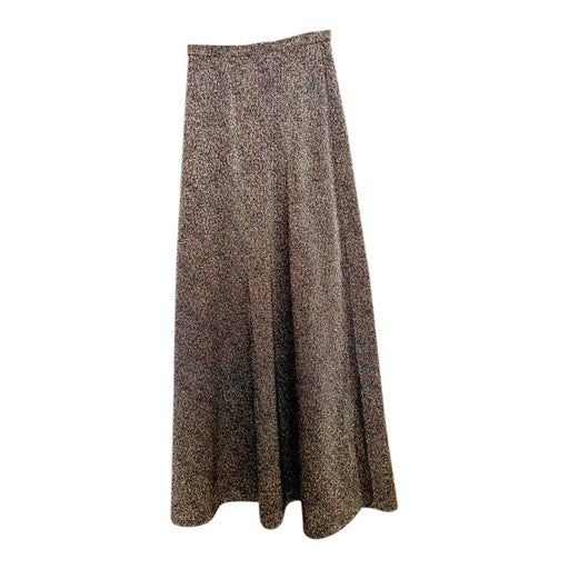 Long silver skirt