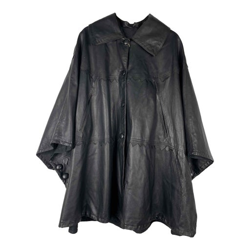 Leather poncho