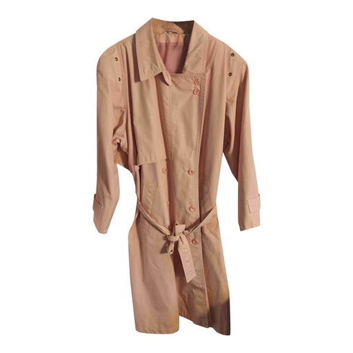 Coral trench coat