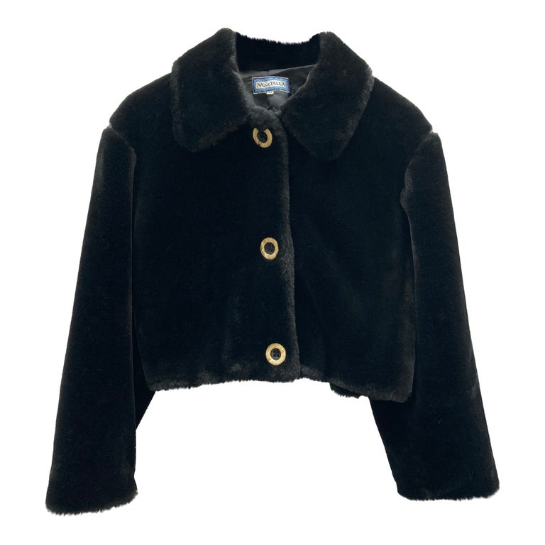 Manteau court en fausse fourrure
