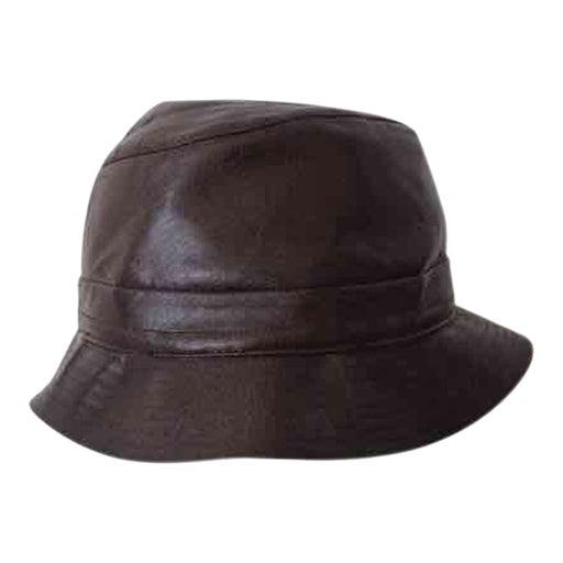 Faux leather bucket hat