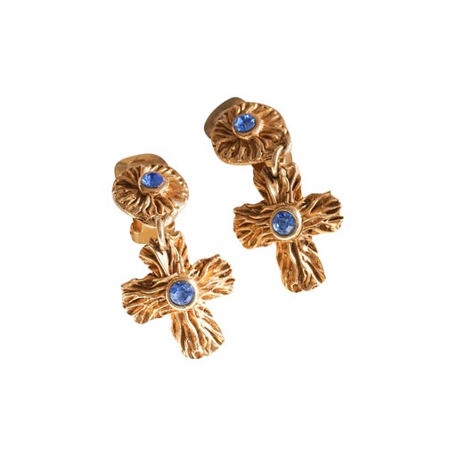 Golden clip earrings
