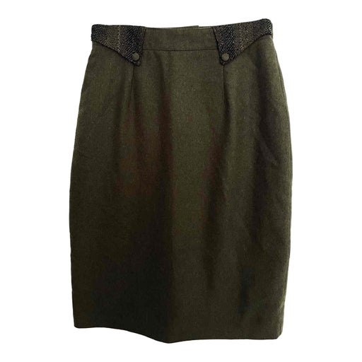 Wool midi skirt