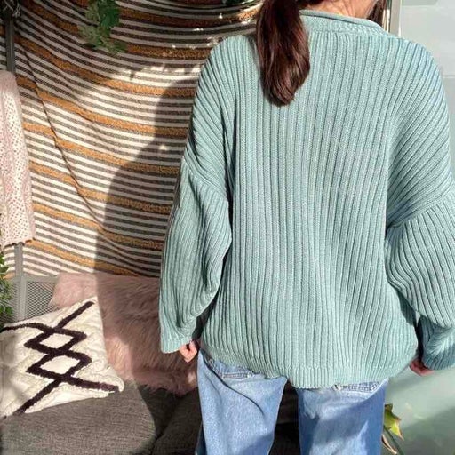 Pull sales bleu pastel