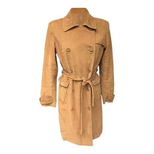 Corduroy trench coat
