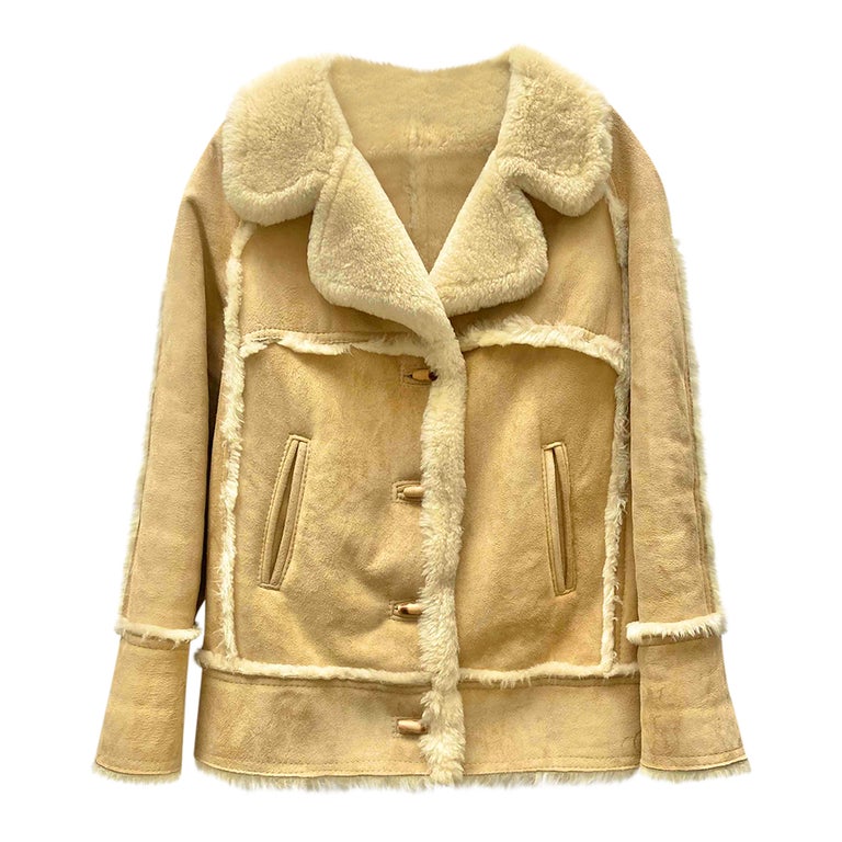 Manteau en peau lainée