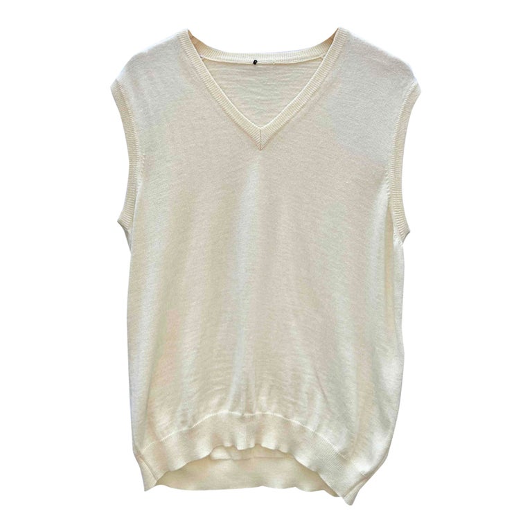 Pull sans manches en laine