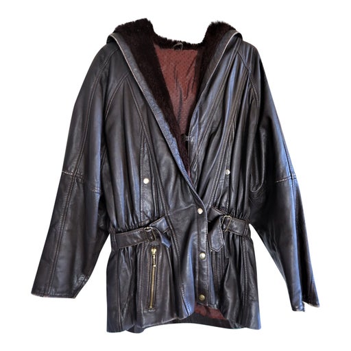 Leather parka
