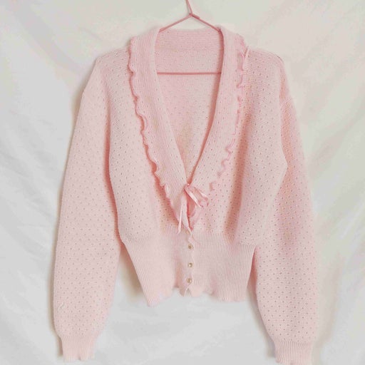 70's pink cardigan