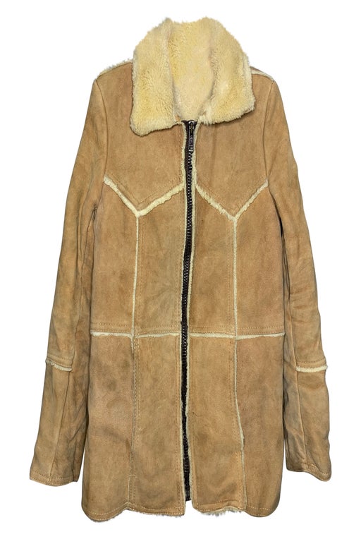 Manteau en peau lainée retournée